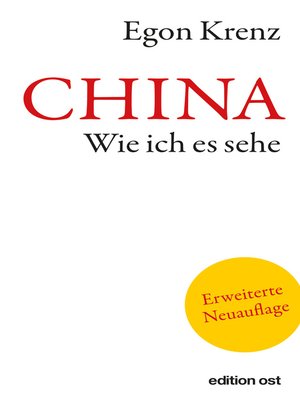 cover image of CHINA. Wie ich es sehe